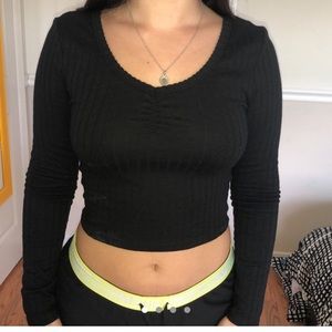 Long sleeve black top
